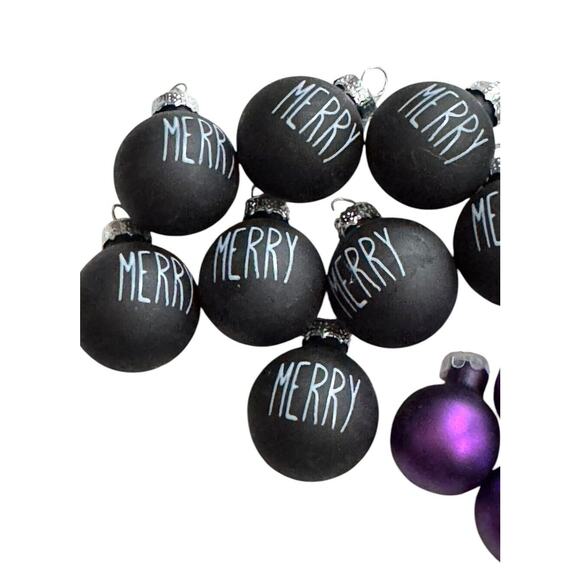 Rae Dunn Inspired Farmhouse Christmas Holiday Small Ornaments (25) Purple READ - Picture 2 of 6